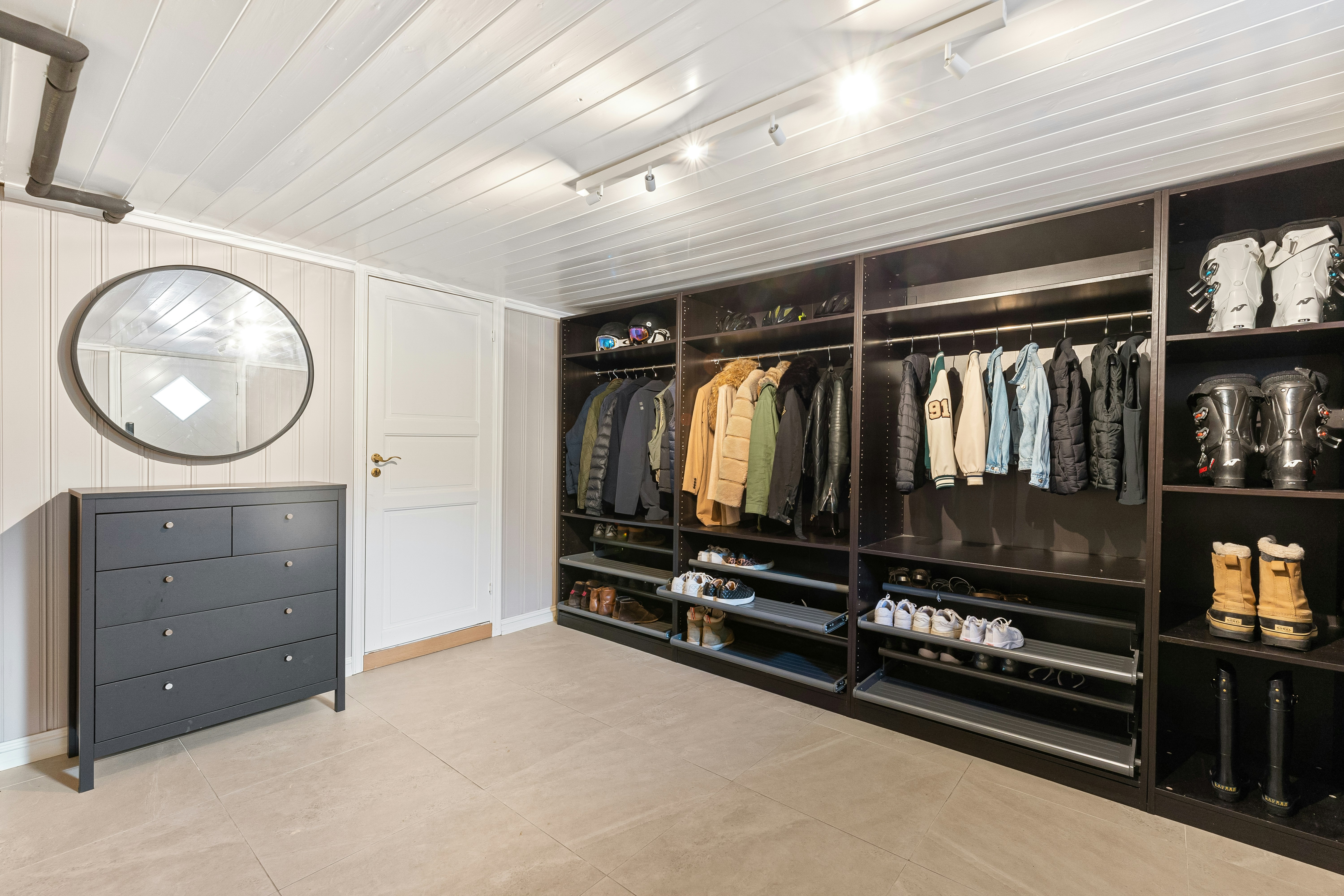 Clean and organized storage room